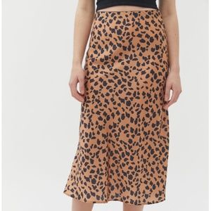 UO Rowan Midi Slip Skirt